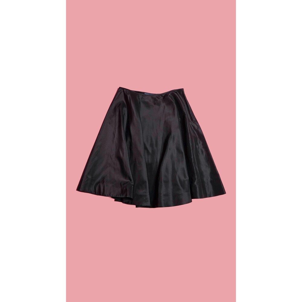 Y2K RALPH LAUREN SILK Taffeta A-Line Formal Party Circle Skirt. Small. As Is